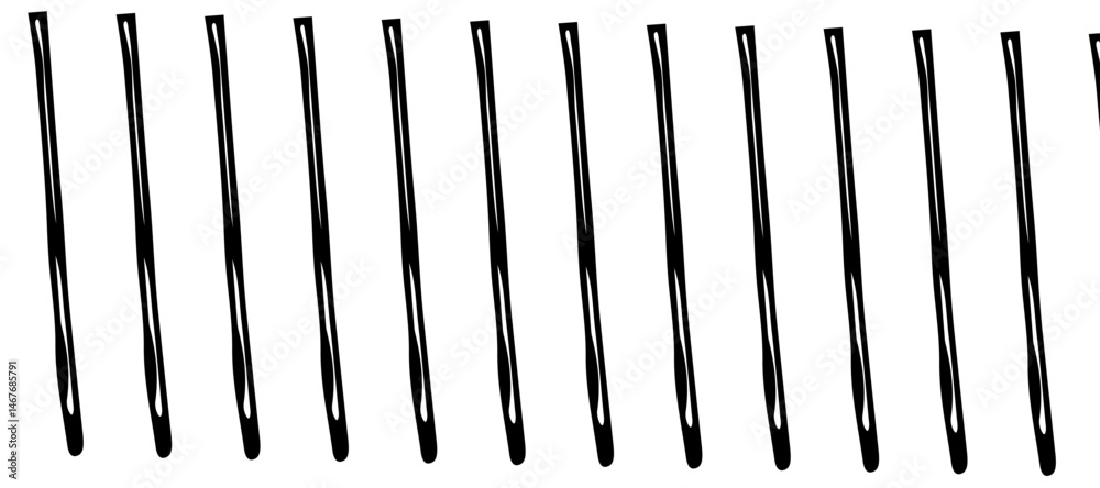 Wall mural abstract pattern of diagonal black lines on a clean white background. the lines should vary in lengt