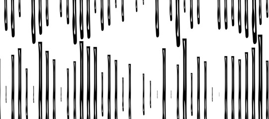 Abstract pattern of diagonal black lines on a clean white background. The lines should vary in length and angle, creating a dynamic and chaotic composition.