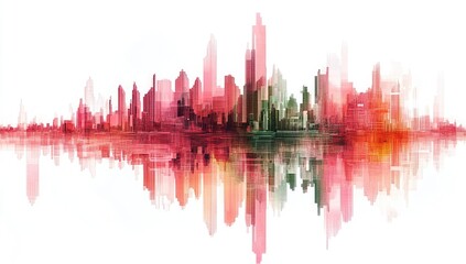 Fototapeta premium Abstract cityscape reflection