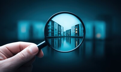 Building Through Magnifying Glass Residential Real Estate