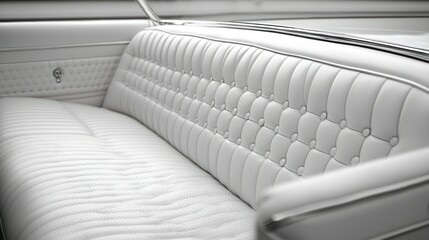 Fototapeta premium Custom white leather car seats