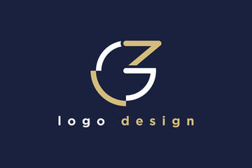 simple letter gz logo icon vector design template concept