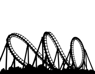 Roller Coaster Silhouette - Minimalist Design