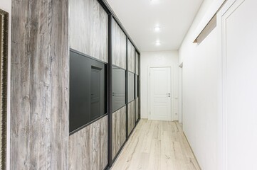 standard room interior apartment. room doors, renovation corridor lobby entrance hall