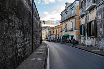 Sorrento, Italy. Panoramic realistic view of Sorrento city in the winter