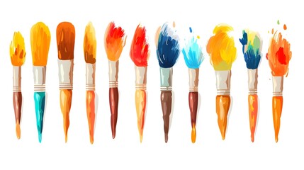 Unique Logo Art Brush Paint Acrylic: Original Grunge Brush Design for Creative Projects