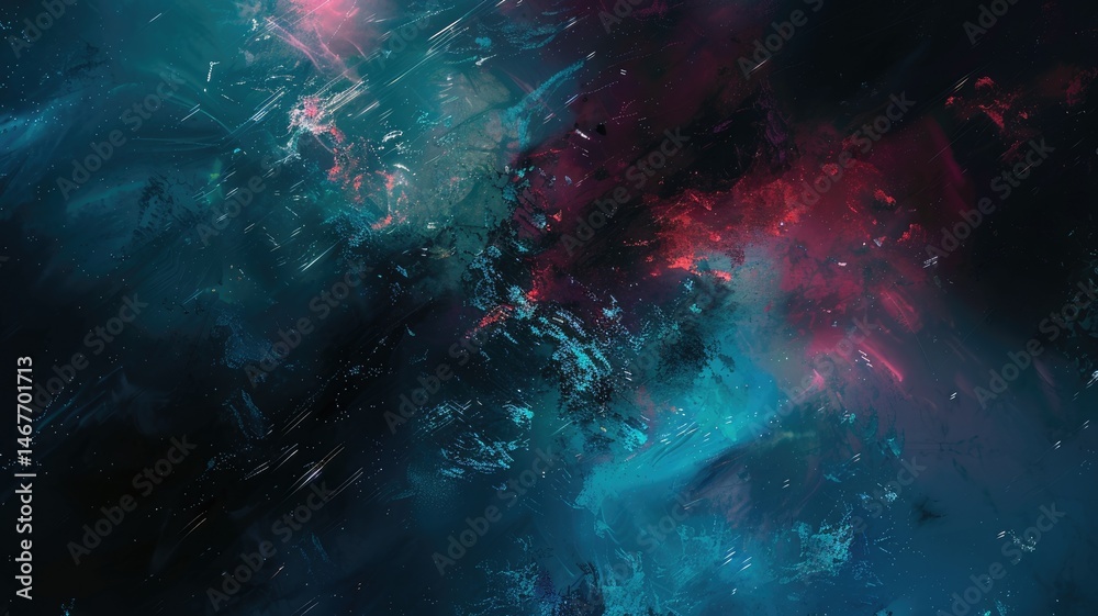 Poster abstract wonderful light wave of nebula in glitch style design connect and flow express energy dynam