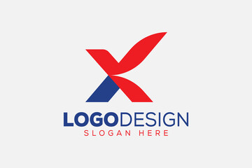 simple letter x check marks logo icon vector design template concept