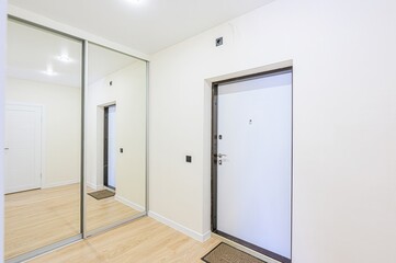 standard room interior apartment. room doors, renovation corridor lobby entrance hall