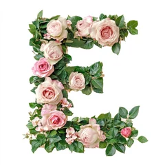 Floral letter E design