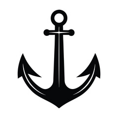 silhouette of nautical anchor design.