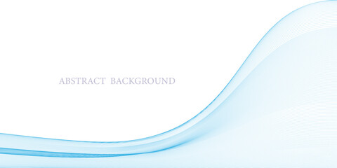 Bright Blue Gradient Flow Abstract Background with Smooth Digital Waves