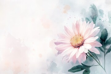 Delicate pastel flower arrangement with soft watercolor style.