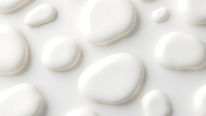 "Pristine white river stones with polished surfaces. Ideal for luxury spas and bridal designs. Pure, smooth, and elegantly minimalist."