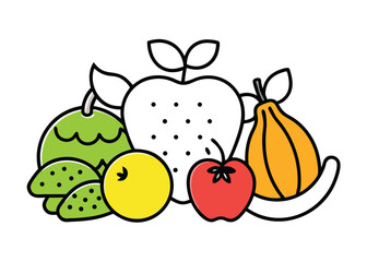 fruit-coloring-page-drawing.eps