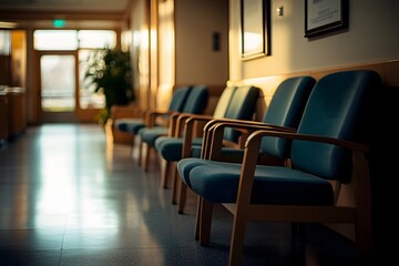 Fototapeta premium The warm atmosphere of the hospital waiting room