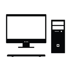 Monitor and CPU Icon