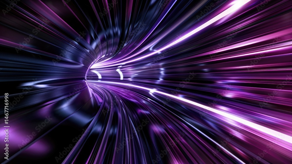 Poster abstract picture of neon light particle with digital technology style design connecting become dynam