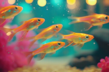 Fototapeta premium Colorful pet fish in the fish tank