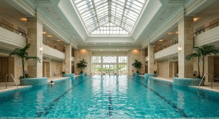 Obraz premium Luxurious indoor pool complex