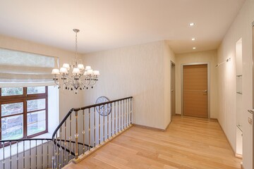 standard room interior apartment. room doors, renovation corridor lobby entrance hall
