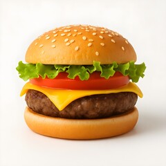 hamburger on a white background