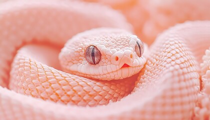 Fototapeta premium Pink snake close-up