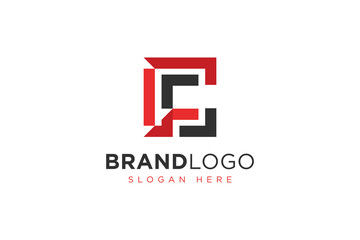simple letter cf with fc logo icon vector design template concept