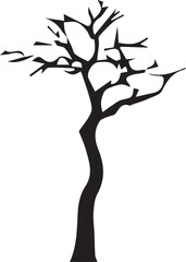 tree silhouette Vector | Minimalist & Trendy tree Silhouette Design | Unique & Stylish tree Artwork for Vector design