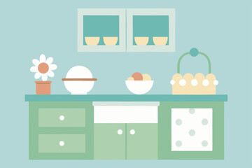 vector illustration of a kitchen