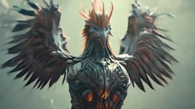 Griffin garuda eagle hawk , ai generative