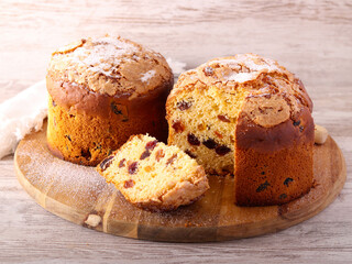 Homemade panettone, Italian sweet bread