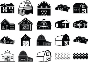 Fototapeta premium Barn Eps, Vector Art & Graphics Black and White