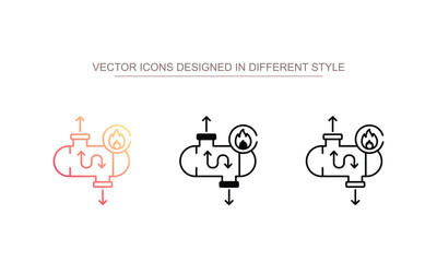 Heat Exchanger icon design with white background stock illustration