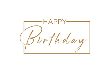 happy birthday logo icon vector design template concept