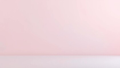 Obraz premium Serene pale pink gradient wall and floor backdrop, ideal for delicate product presentations and digital compositions