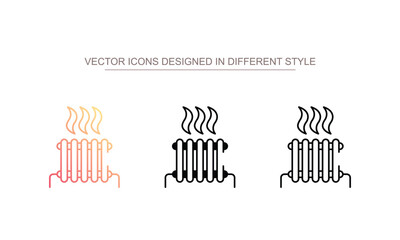 Radiator icon design with white background stock illustration