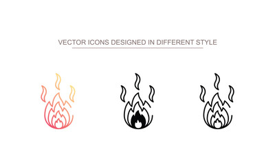 Flame icon design with white background stock illustration