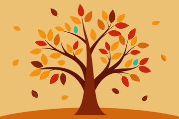 abstract autumn tree