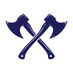 Crossed axes silhouette vector design