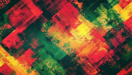 Obraz premium Abstract vibrant geometric fractal shapes on surface of contemporary design express scene of seamless patterns style. Arranging geometry scenery in pattern perfect for wallpaper and background. AIG61.