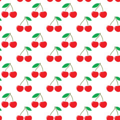 Cherry seamless pattern background