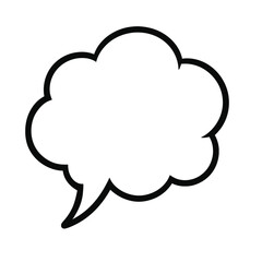 Cloud Chat Vector: Communication & Message Symbol