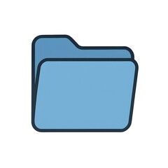 Obraz premium blue folder icon on white background