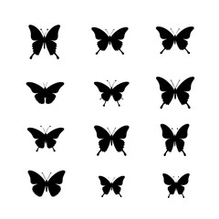 set of butterflies