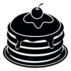 Stack of Pancakes with Butter and Syrup