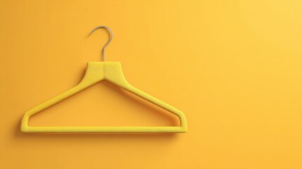 Minimalist Yellow Hanger Illustration on a Bright Yellow Background With a Simple and Clean Design Perfect for Modern Decor Generative AI