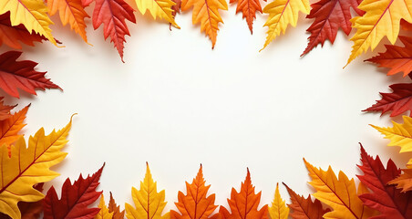 Fototapeta premium autumn leaves frame