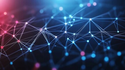 Abstract network of connected points and lines (3)