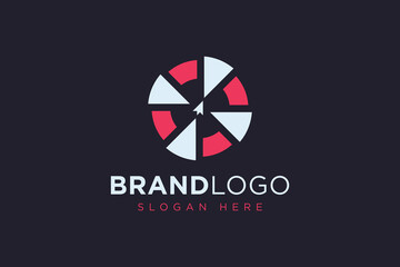 abstract circle arrow logo icon vector design template concept